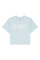 Be Nice Print Cotton Cropped Top